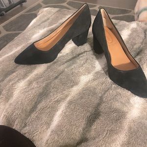 Corso Como stacked heels - size 10 water repellent suede